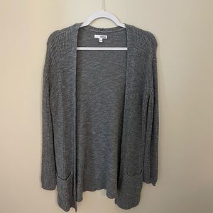 Grey knit cardigan